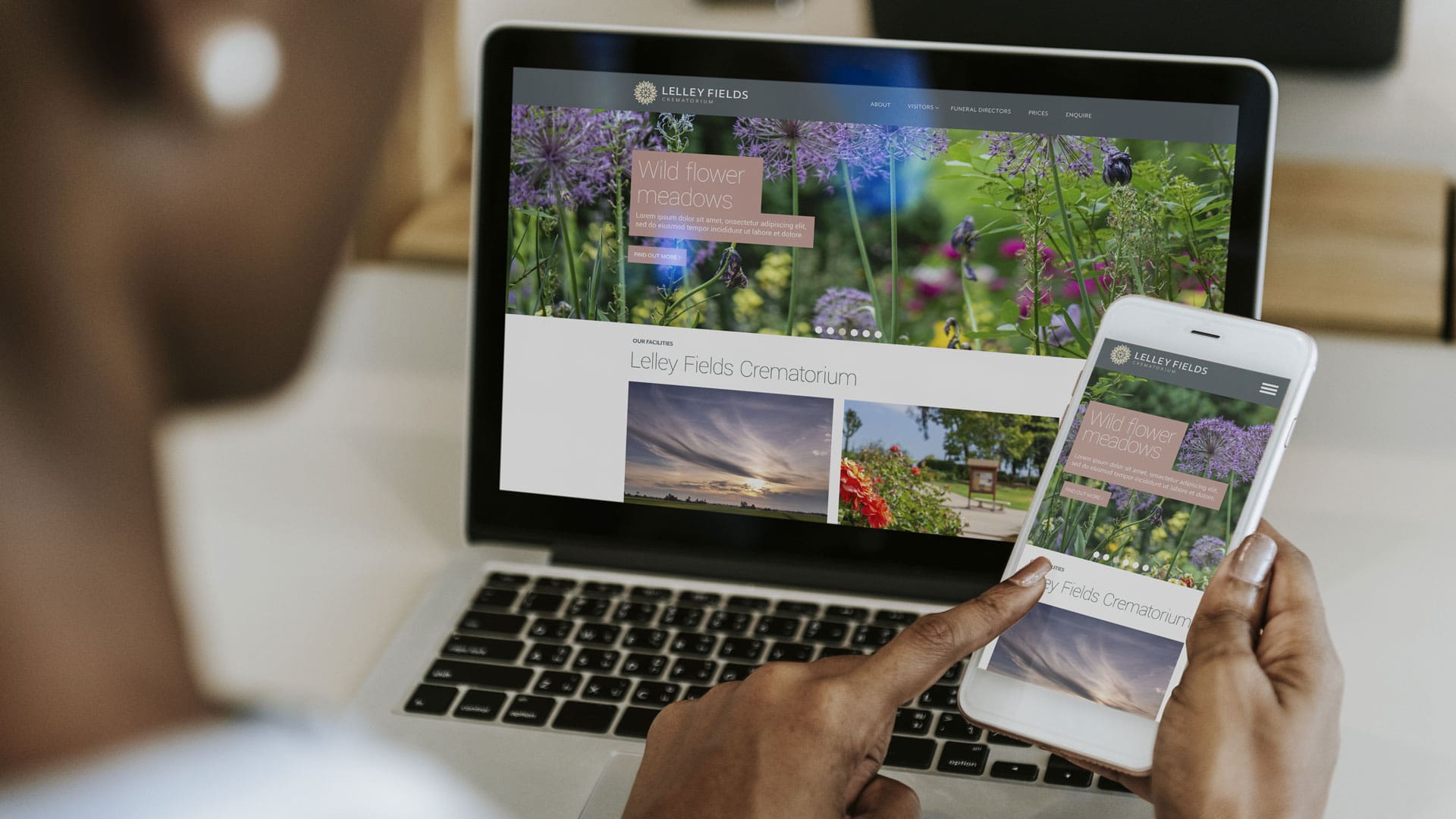 lelley fields crematorium website visual