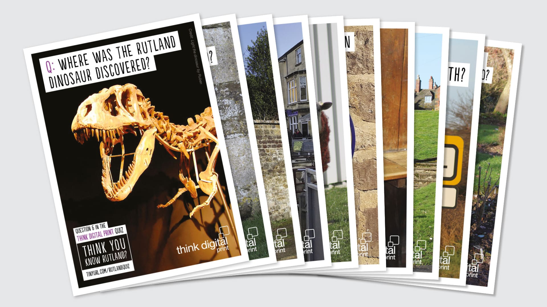 Rutland quiz direct mail campaign postcards