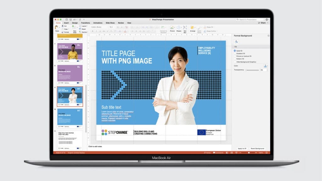 StepChange powerpoint template