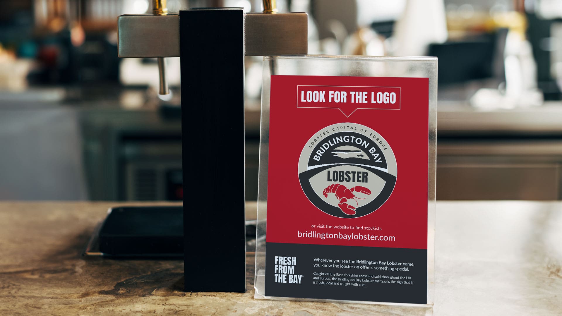 Flyer on a pub bar