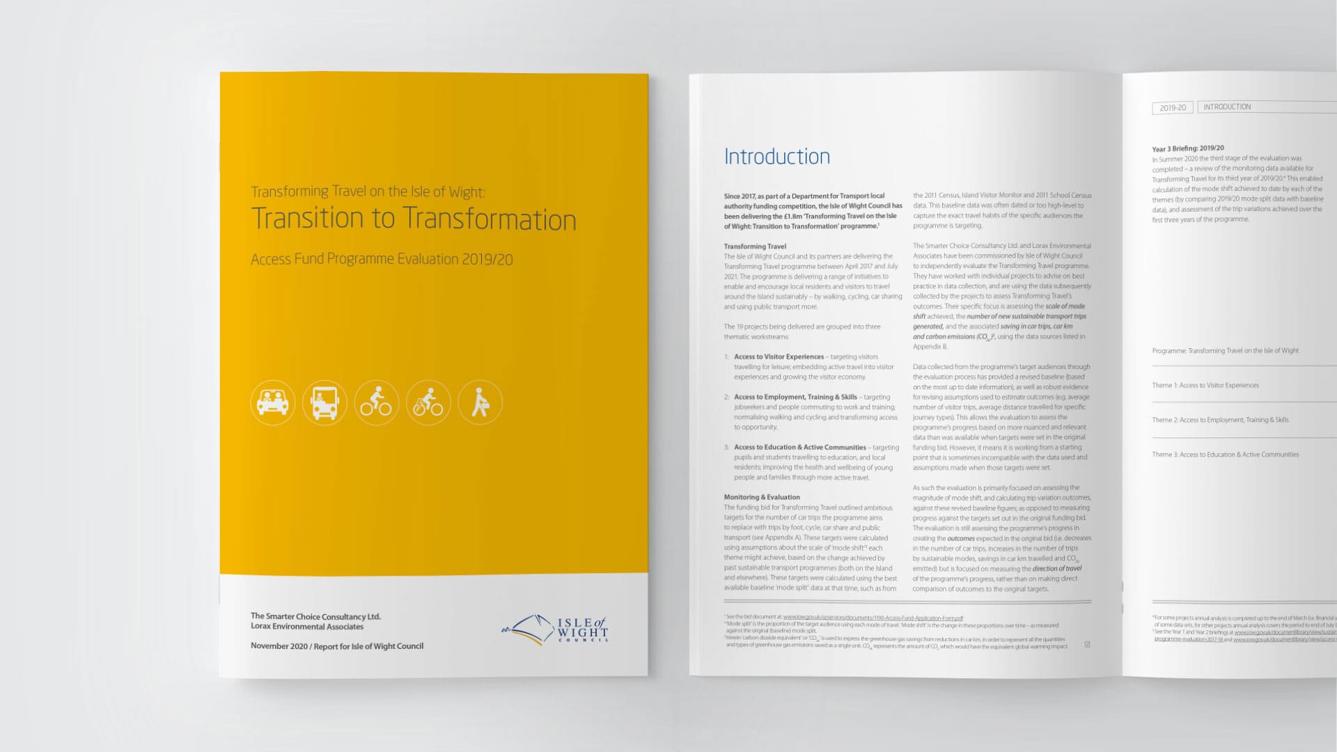 Transforming Travel in the Isle of Wight report design