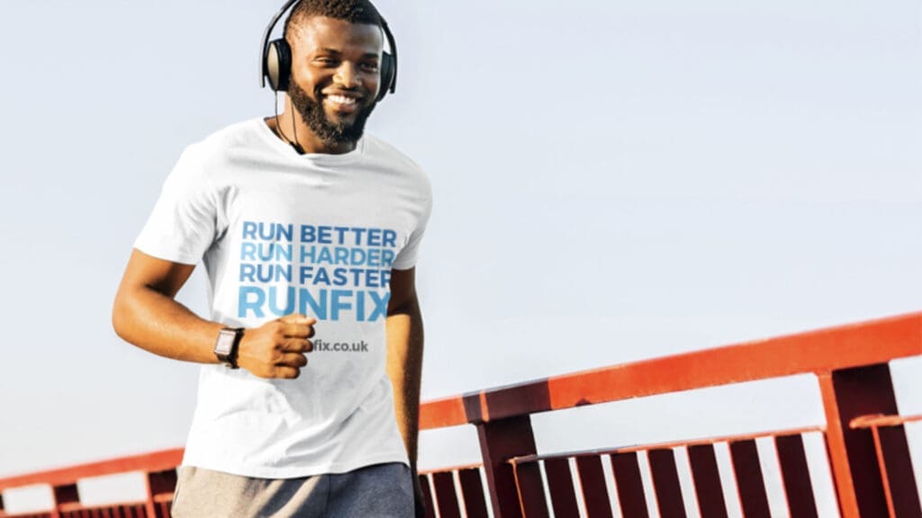 runner on a bridge