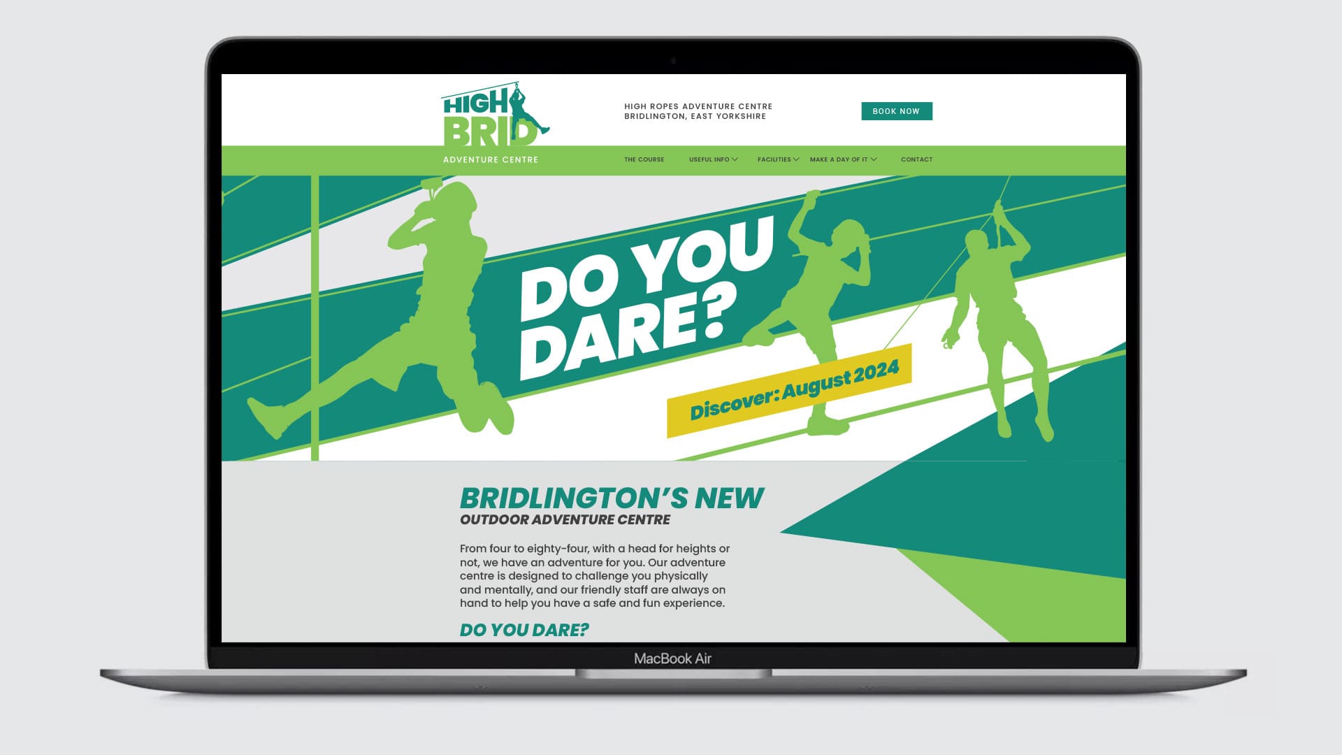 leisure branding - highbrid website design
