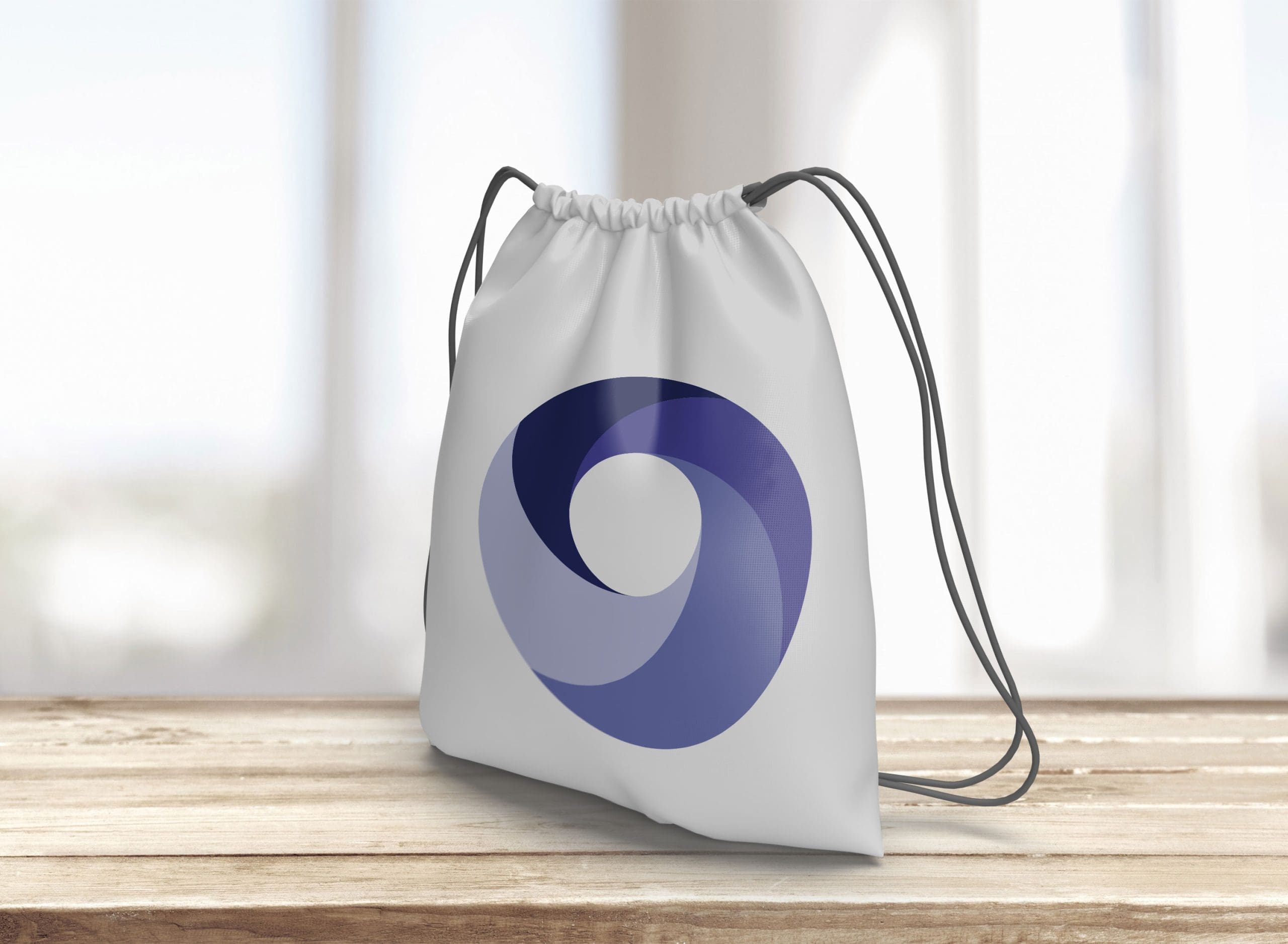 fitness branding - pure logo on bag