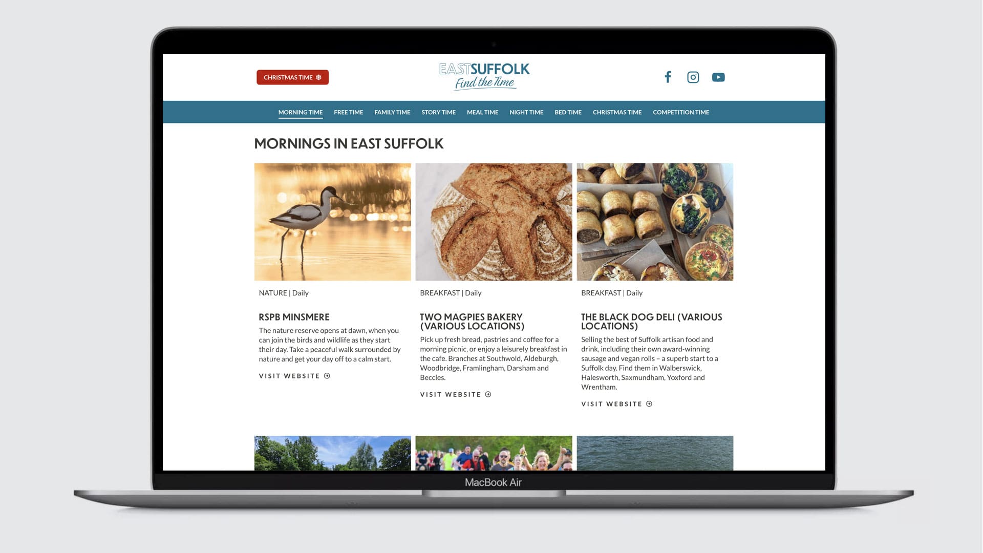 find the time website was part of the destination marketing for east suffolk