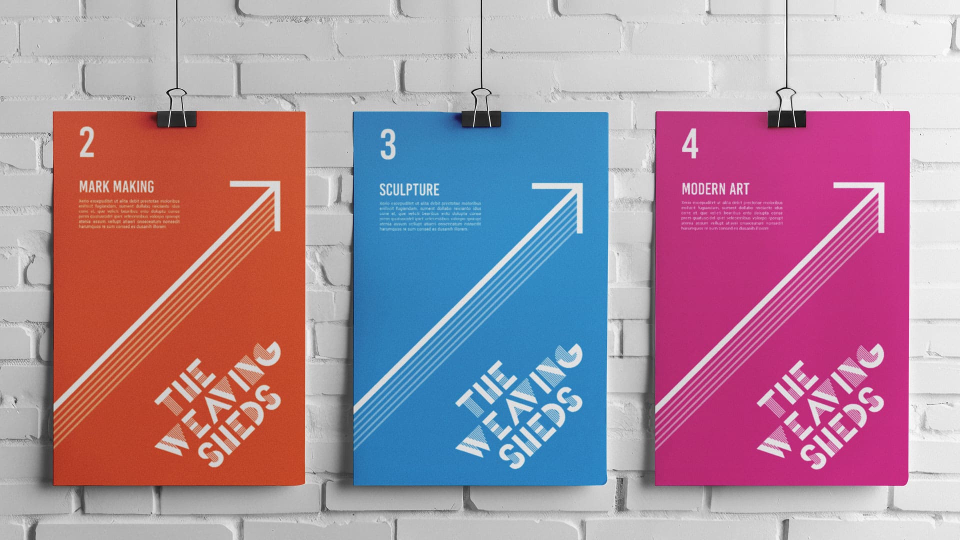 the weaving sheds directional posters