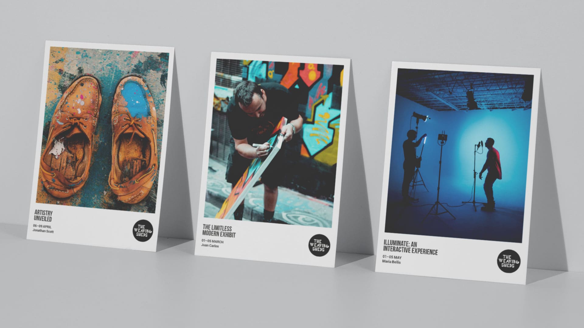 the weaving sheds promotional postcards