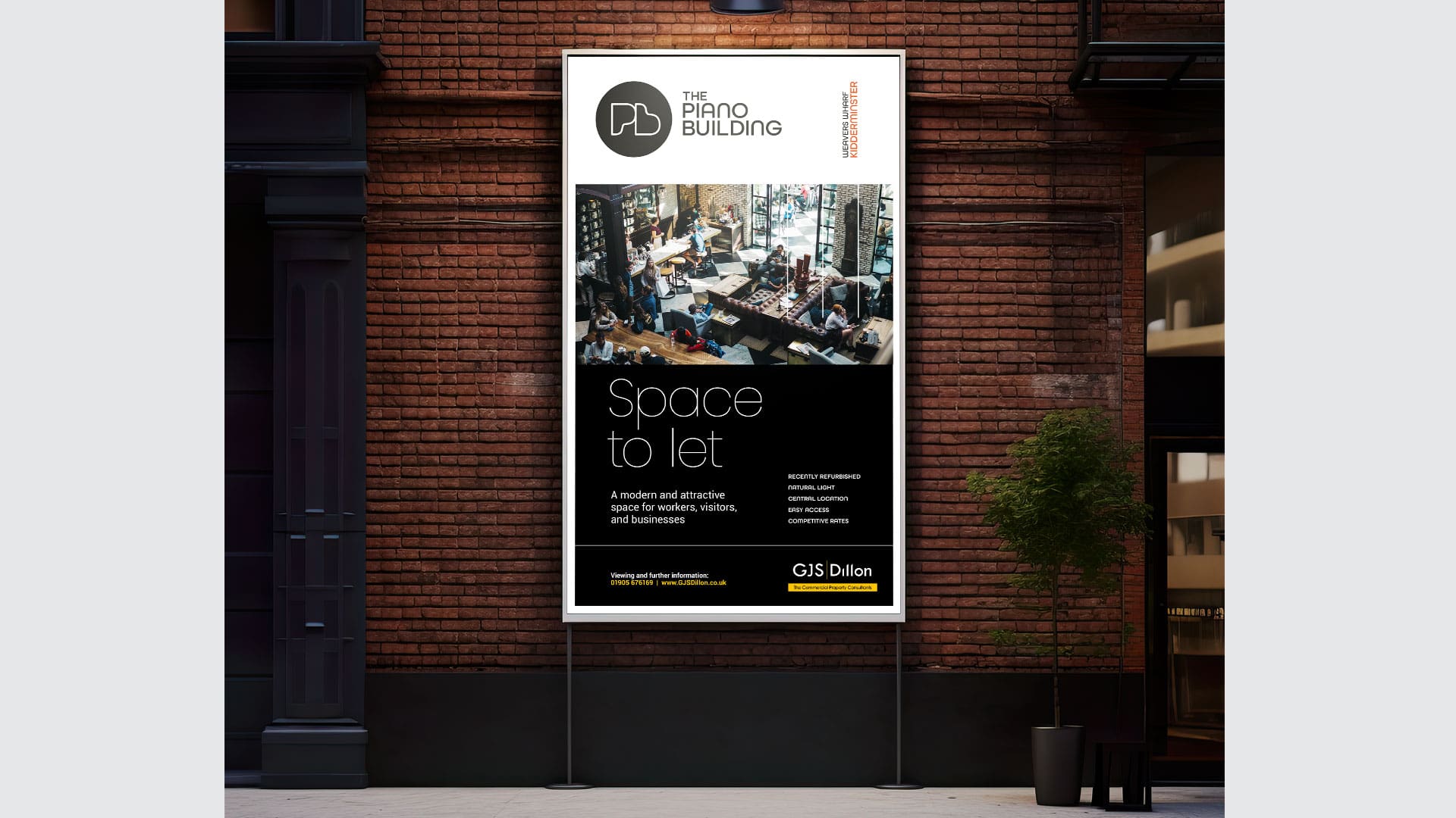 advertising for the piano building