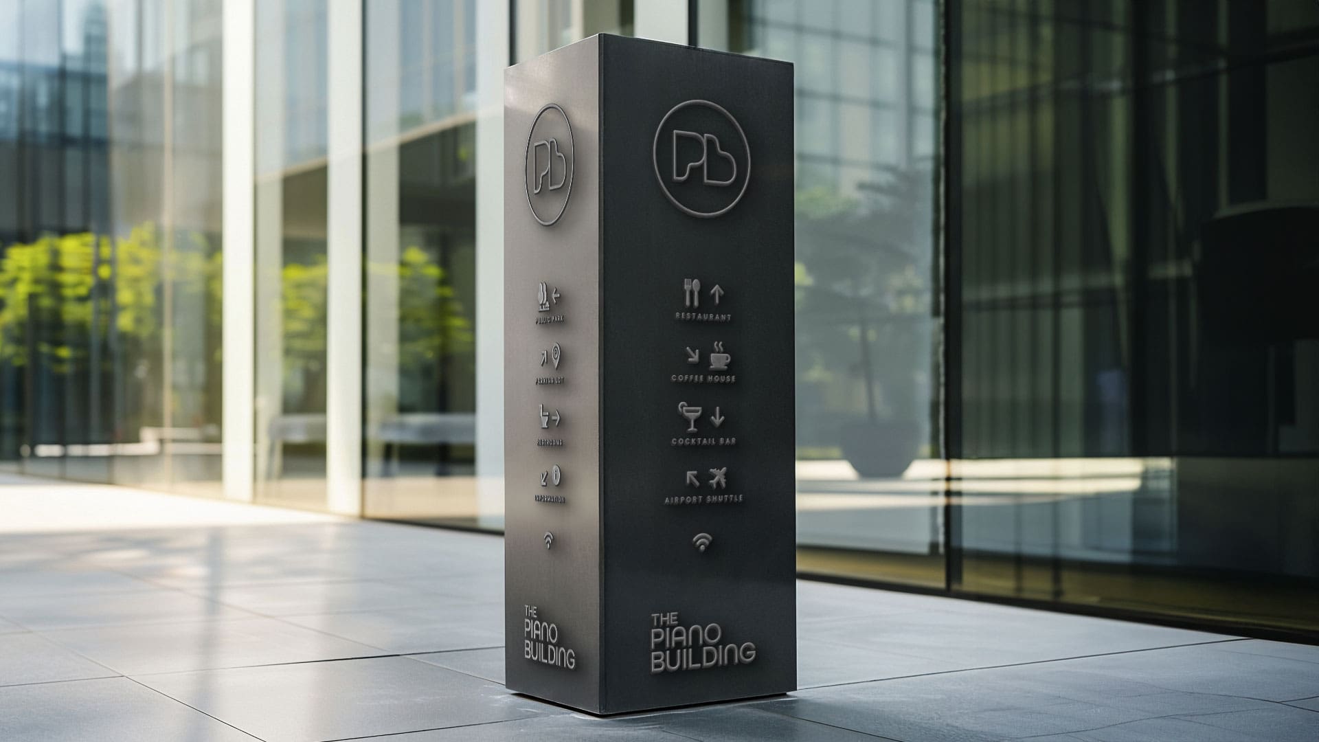 the piano building totem